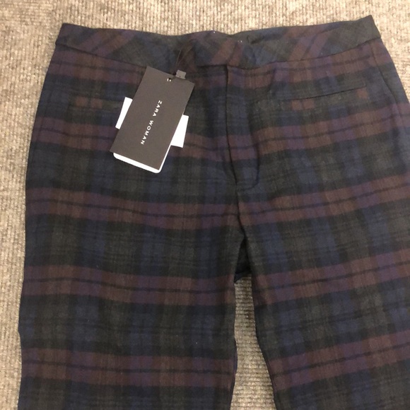 Fabulous dark plaid Zara pants - Picture 2 of 4